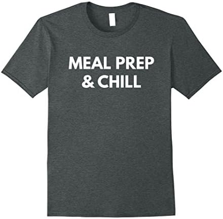 Mens Meal Prep and Chill t-shirt - Funny Gym Wear Small Dark Heather