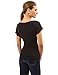 PattyBoutik Women Cowl Neck Short Sleeve Top (Black Medium)