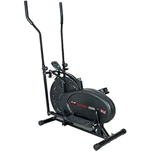 Body Sculpture BE5916 Dual-Action Air Elliptical Cross-Trainer | 12 Months Warranty | Adjustable Air Resistance | Track Your Progress | More, Black
