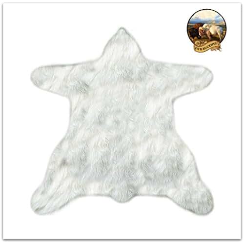 white bear skin rug