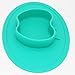 Silicone Baby Placemat Bowl-Highchair Feeding Tray Round Suction plate for Kids Toddlers Kitchen Dining Table with Built in Bowl, Weaning travel Bowl for Children 2017 NEW (Forest Green2)