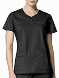 Wink 'WonderFLEX 'Patience' Curved Neck Top' Scrub Top