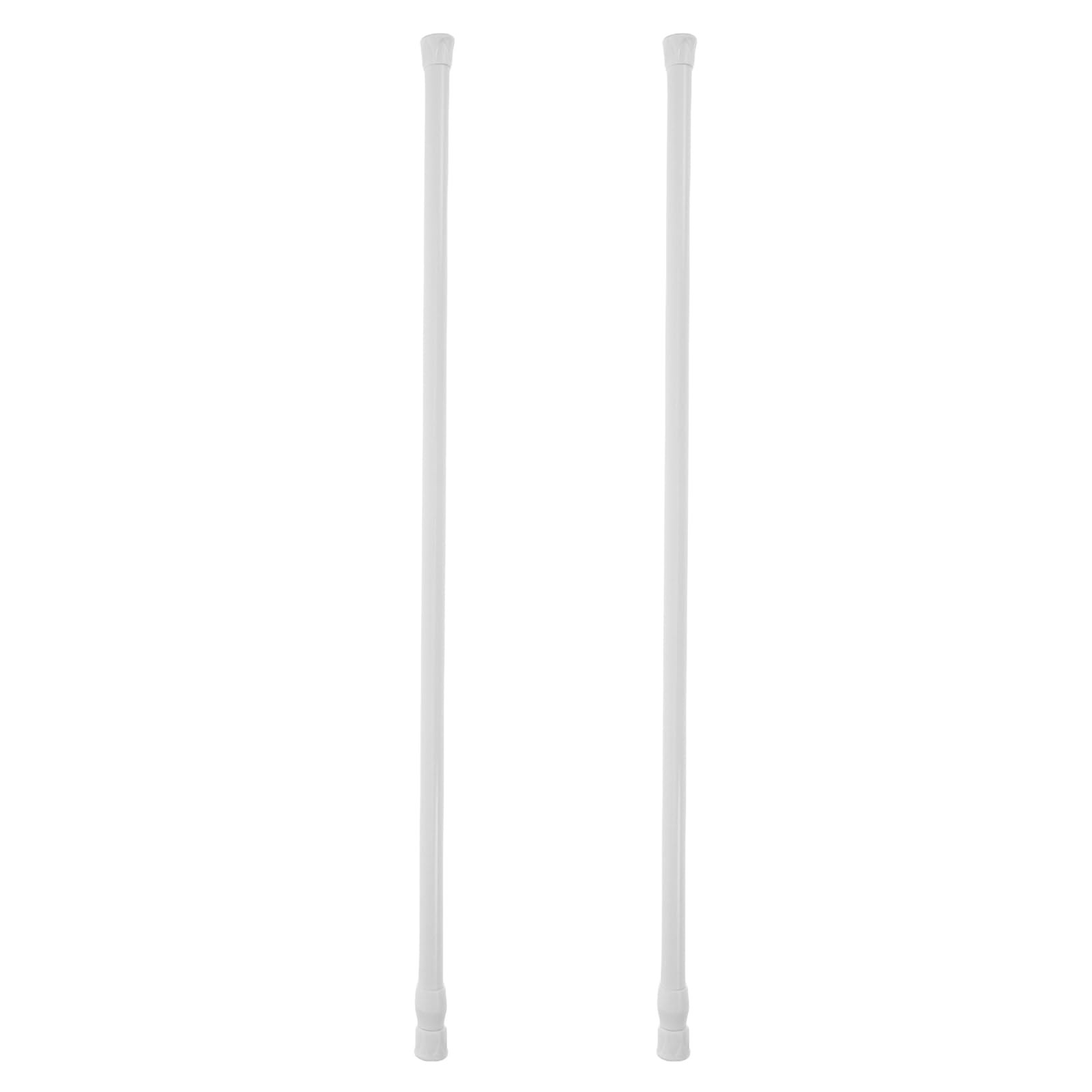 Alipis 2pcs Adjustable Telescopic Shower Curtain Rod Carbon Steel Multi Use Extendable Rod for Bathroom Kitchen and Closet No Drilling Installation Clothes Rail