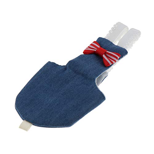 B Blesiya Parrots Diapers Birds Flight Suits Nappy for Green Cheek Conures, Amazons, Eclectus etc - Denim S