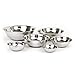 Dozenegg (Set of 6) Mixing Bowls Standard Weight Stainless Steel, Mirror Finish, 3/4, 11/2, 3, 4, 5, and 8 Qt