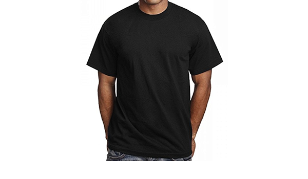 mens plain black tee