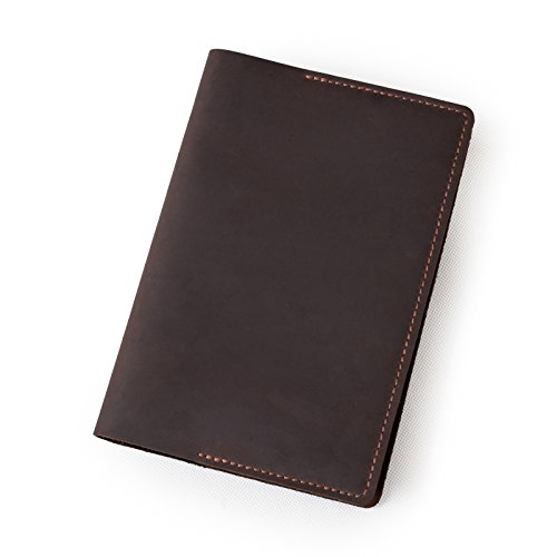 ANCICRAFT-A5-Journal-Notebook-Diary-Leather-Daily-Notepad-Cover-Refillable-Crazy-Horse-Leather-Handmade-Lined-Craft-Paper-Brown-Simple-Classic-Style-for-Office-School-Men-Women-Leather-Journal