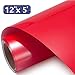 TransWonder Premium Heat Transfer Vinyl HTV Rolls for T Shirts 12in.x5ft. - Easy Weed Iron on HTV Vinyl Compatible with Silhouette Cameo & Cricut (Red) primary
