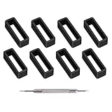 8 Pieces Rubber Replacement Watch Band Strap Loops 14mm 16mm 17mm 18mm 19mm 20mm 22mm 24mm 26mm Spring Bar Tool
