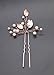 Missgrace Rose Gold Hair Pins (3 Packs), Crystal Leaf Wedding Hair Accessories for Women
