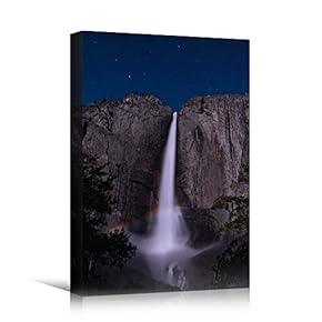 signwin Canvas Wall Art Mountain Waterfalls Landscape Multicolor...