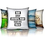 Personalised Cushion Cover - Add Your Text, Picture, Design on Pillow 41x41cm, M