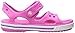 Crocs Kids' Crocband II Sandals, Light Grey/Navy, 9 Toddler