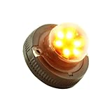 LAMPHUS SnakeEye II SEHA16 LED Hideaway Strobe Warning Lights [SAE Class 3] [72 Modes] [6 Watt] [Weatherproof] Flashing Lights for Police & Firefighter Emergency Vehicles - Amber/Amber