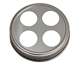 Stainless Steel Toothbrush Holder Lid for Mason, Ball, Canning Jars (Single Lid, Wide Mouth)