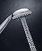 Aquarius Mist Handheld Shower Head With Hose (Extra Long) Spa Grade High Pressure Hand Held Showerhead Wand With 6 Spray Settings – Adjustable Mount Holder & Teflon Tape (Chrome)