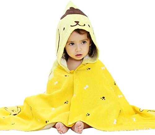 IDGIRLS Hooded Baby Bath Towel Soft Cotton Bathrobe for Boys Girls 0-7 Year (Yellow)