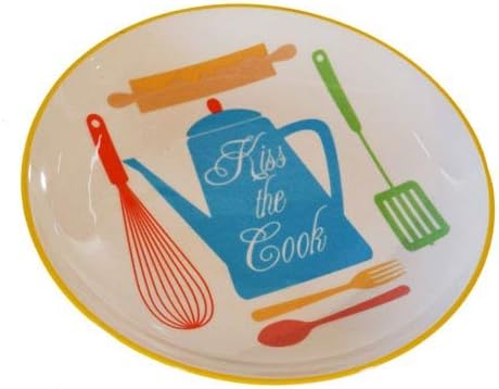 Ceramic 'Kiss The Cook' Plate