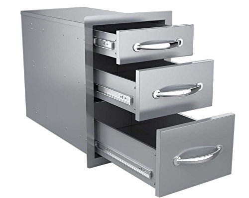 SUNSTONE B-TD18 14-Inch Flush Triple Access Drawer