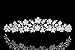 SAMKY Bridal Tiara Silver Rhinestone Wedding Crown for Brides Crystal Queen Headpiece