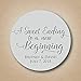 A Sweet Ending to a new Beginning Wedding Stickers