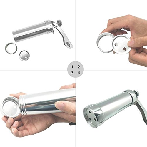 Botrong Biscuit Maker Cookies Press Cake Decorator Pump Machine Kit Icing Syringe