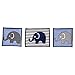 Bacati - Elephants Blue/Grey 10 Pc Boys Crib Baby Bedding Set Including Bumper Pad 100 Percent Cotton.