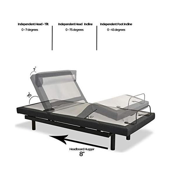Sven & Son Platinum Series Adjustable Bed Base, Head Up Foot Up Pillow