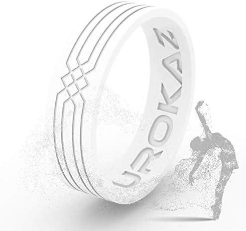 Silicone Wedding Ring for Women and Men - Men's Rubber Wedding Ring - Thin Woman Silicone Wedding Band - Male and Female Band colors include black, red, rose pink and more - Size are from 4 to 16