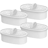 Replacement for All Waterdrop® Pitcher Filtration System, Fits Waterdrop WD-PF-01A Plus, Reduces Lead, PFOA/PFOS, Chlorine, Last Up to 3 Months or 200 Gallons (Pack of 4), AQUA CREST