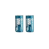Olight 16340 RCR123A 3.7V Rechargeable Li-ion Battery (Pair) for S10, M10 etc(216340)