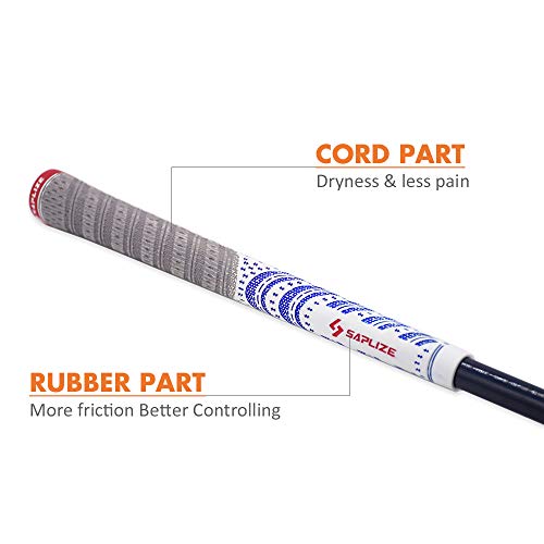Jaya Golf Grips with Tape, Golf Club Grips, Corded Rubber, Standard Size, White, Set of 13 Grips - Thumbnail 2