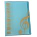 WOGOD Music Sheet File Paper Documents Storage Folder Holder Plastic.A4 Size,40 Pockets (Blue)