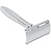 Double Edge Single Blade Safety Razor and Stand I Classic Razor I Smooth Shave Without Razor Burns I Essential Men’s Grooming Product I Excellent Gift Idea I Silver I Bigfoot Shaves