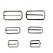 ZQMALL 50 Pieces Slide Buckle - 2 inch Metal Triglide Slides Rectangle Adjustable Webbing Slider for Purse Bag Suspenders Making DIY Accessories,Q2015