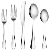 Silverware Set, MCIRCO 20-Pieces Flatware Set Stainless Steel Cutlery Set Service for 4,Include Knife/Fork/Spoon,Mirror Polished