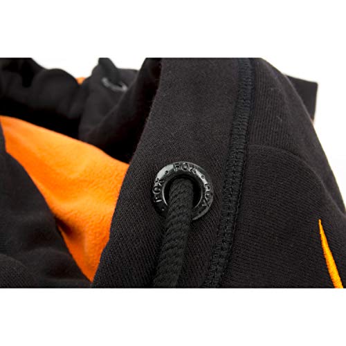 FOX Black/Orange Heavy Lined Hoodie Jacke Kapuzenpullover, Pullover mit Kapuze, Angelpullover, Anglerpullover schwarz… – Bild 3