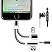 2 in 1 iphone 7 adapter, Ablerv Lightning Adapter and Charger Cable Lightning to 3.5mm Aux Headphone Jack Audio Adapter for iphone 7 / 7 plus - Black