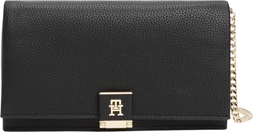 Damen Crossbody Bag Tasche mit Kette, Schwarz (Black), Einheitsgröße