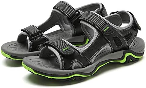 JLCP Mens Sandals, Open Toe Sport Walking Beach Shoes with Velcro Quick Dry Breathable Non-Slip Beach Outdoor Travel Casual Shoes,1,39