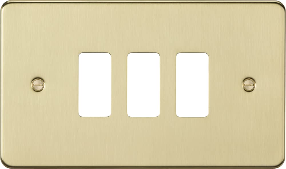 Knightsbridge 3G Grid faceplate - Brushed Brass