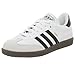 adidas Samba Classic Leather Soccer Shoe (Toddler/Little Kid/Big Kid),White/Black/White,2.5 M US Little Kid