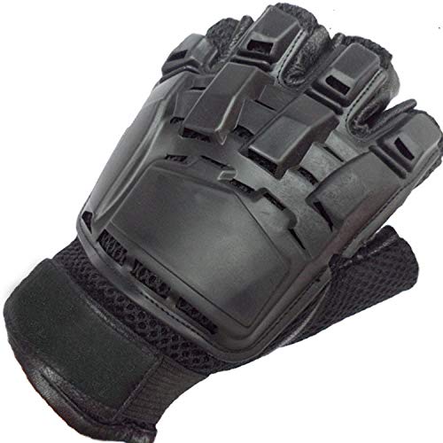 SUKRAGRAHA Tactical Half-Finger Paintball Airsoft Gloves Black L