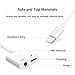 [Apple MFi Certified] Headphone Jack Adapter Aux Cable for iPhone 8 3.5mm Splitter Jack Dongle Charger & Audio Connector for iPhone /7/7Plus/X/10/Xs/XS max Headphone Splitter Charger Adapter iOS 12