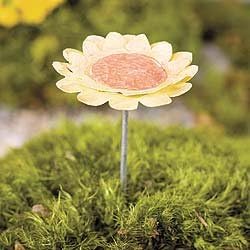 Mini Flower Bird bath Pick- Fairy Garden Village Birdbath Accessories Decoration Miniature Dollhouse Pieces
