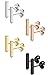 FIBO STEEl 4 Pairs Flat Bar Stud Earrings for Women Men Stainless Steel Earrings 6-12MM Available