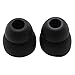 10pcs Double Flange Earbuds for Powerbeats 2 Wireless Headphones Replacement Silicone Eartips (Black)