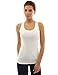 PattyBoutik Women Crochet Lace Racerback Tank Top (Ivory Small)