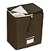 Champagne Flute Glass Goblets Deluxe Storage Chest - Holds 6 Stemware Glasses - Quilted Microfiber - Protect Your Valuable Glassware from Dings, Scratches And Cracks -Brown -11”X 9.25”X 6”