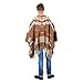Spaghetti Cowboy Western Costume Poncho Brown